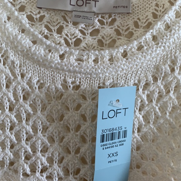 Loft Tank Top, Crochet Detail, White, XXS - Picture 3 of 4